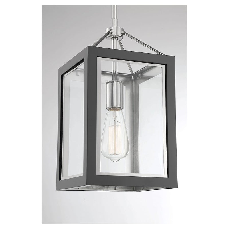 Savoy House Champlin 1Lt Pendant, Gray/ Nickel
