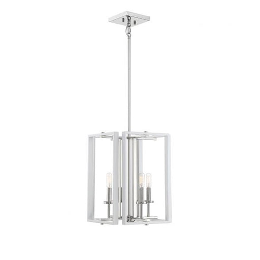 Savoy House Champlin 4Lt Pendant, White/ Nickel - 3-8881-4-172