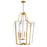 Savoy House Farell 4 Light Pendant, Warm Brass/Clear Beveled