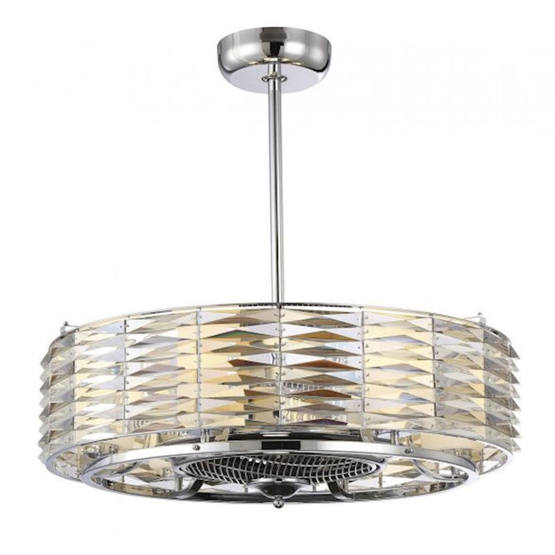 Savoy House Taurus 6-Light Fan D'Lier, Polished Chrome
