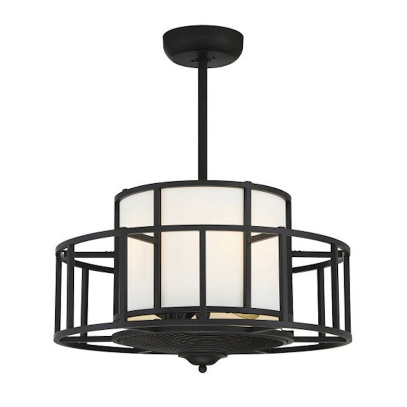 Savoy House Oslo 4-Light Fan D'Lier, Matte Black