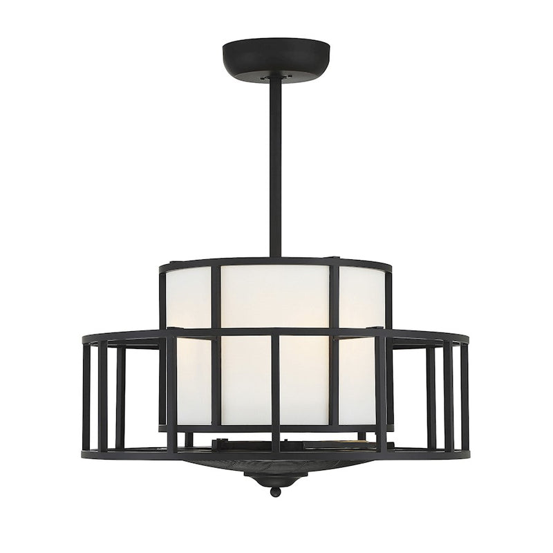 Savoy House Oslo 4-Light Fan D'Lier, Matte Black