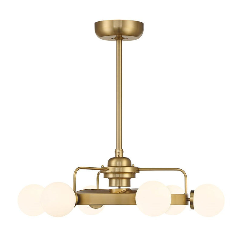 Savoy House Gibson 7-Light Fan D'Lier, Warm Brass