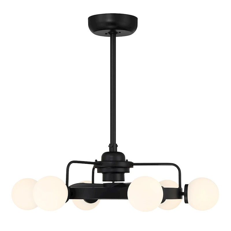 Savoy House Gibson 7-Light Fan D'Lier, Matte Black