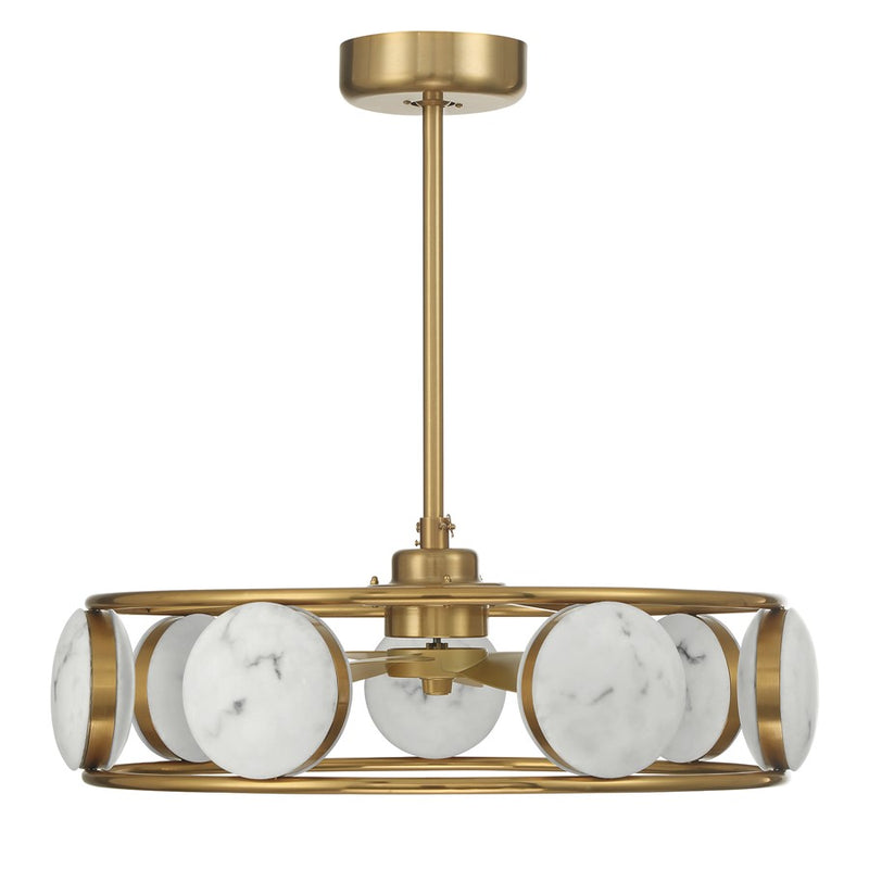 Savoy House Castra Lt Ceiling Fan, Fan D'Lier, Warm Brass