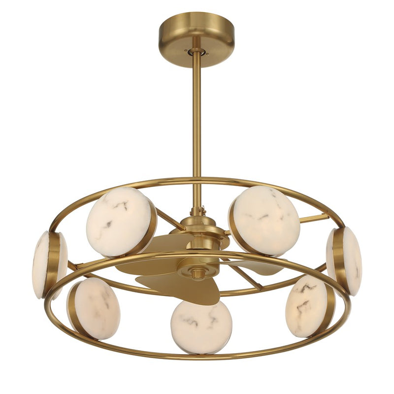 Savoy House Castra Lt Ceiling Fan, Fan D'Lier, Warm Brass