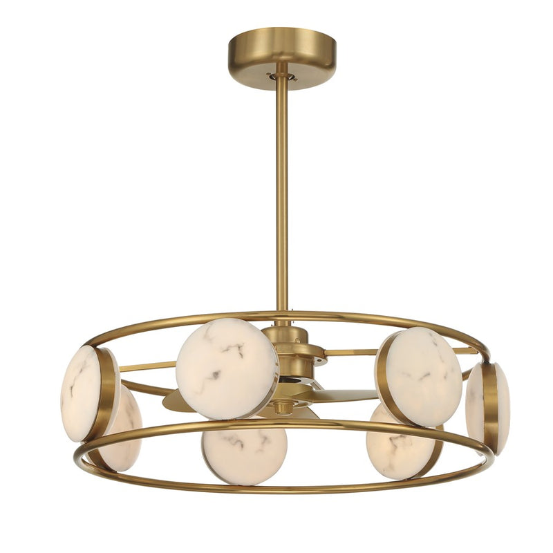 Savoy House Castra Lt Ceiling Fan, Fan D'Lier, Warm Brass
