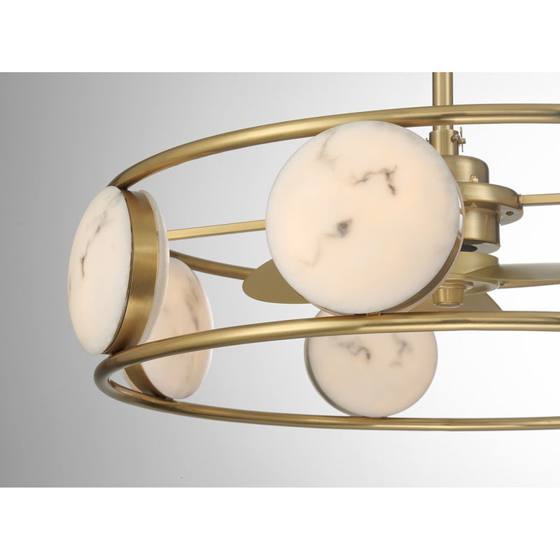 Savoy House Castra Lt Ceiling Fan, Fan D'Lier, Warm Brass
