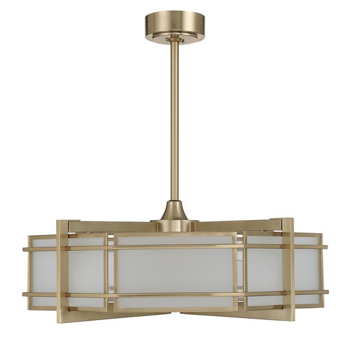 Savoy House Canterbury 4Lt Ceiling Fan, Fan D'Lier, Noble Brass