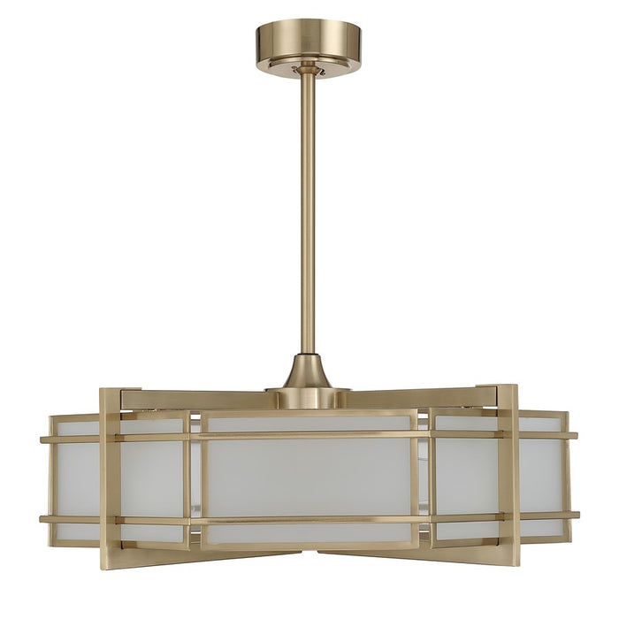 Savoy House Canterbury 4Lt Ceiling Fan, Fan D'Lier, Noble Brass