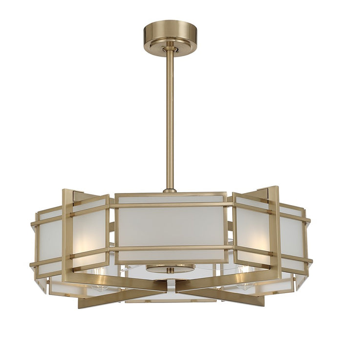 Savoy House Canterbury 4Lt Ceiling Fan, Fan D'Lier, Noble Brass