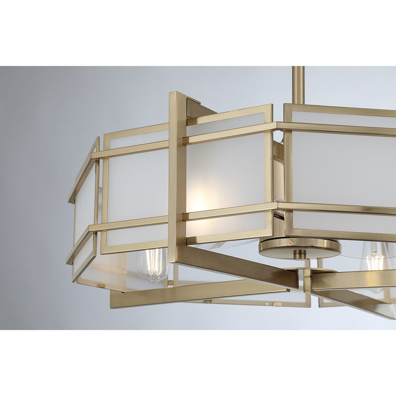 Savoy House Canterbury 4Lt Ceiling Fan, Fan D'Lier, Noble Brass