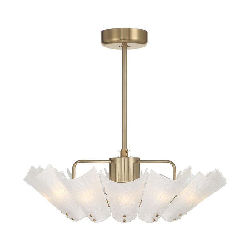 Savoy House Celina 12 Lt Ceiling Fan, Fan D'Lier, Noble Brass