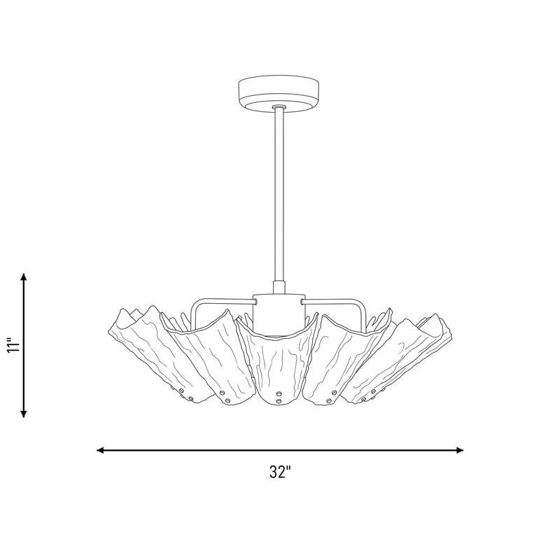 Savoy House Celina 12 Lt Ceiling Fan, Fan D'Lier, Noble Brass