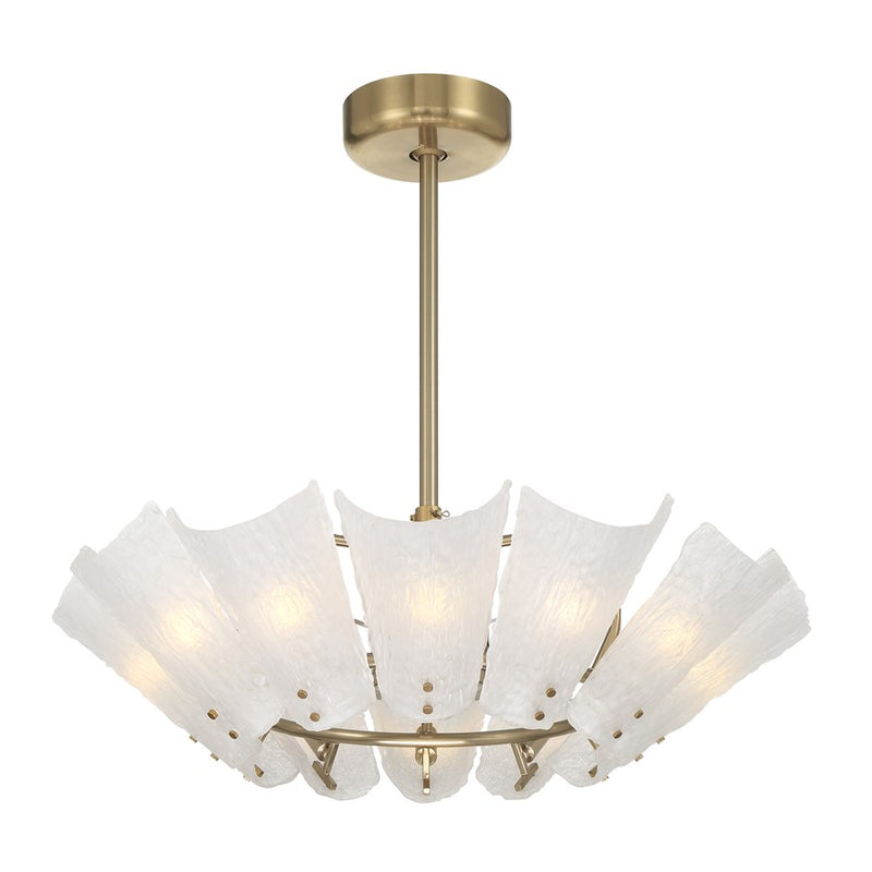 Savoy House Celina 12 Lt Ceiling Fan, Fan D'Lier, Noble Brass