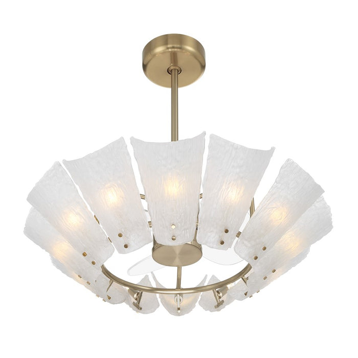 Savoy House Celina 12 Lt Ceiling Fan, Fan D'Lier, Noble Brass