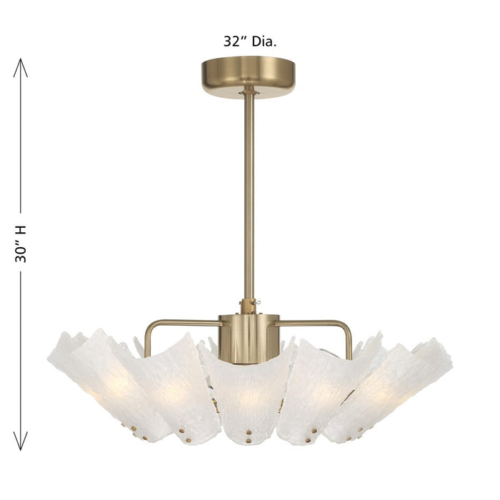 Savoy House Celina 12 Lt Ceiling Fan, Fan D'Lier, Noble Brass