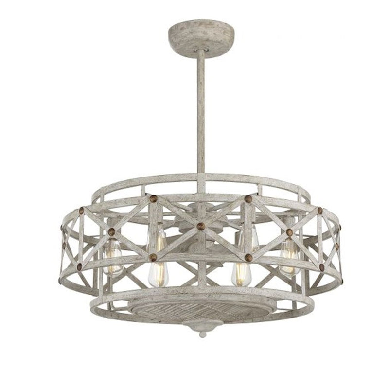 Savoy House Colonade 6 Light Fan-d-lier, Provence/Gold