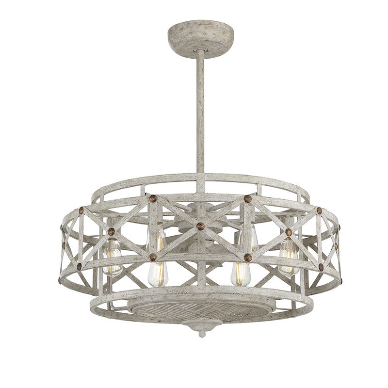 Savoy House Colonade 6 Light Fan-d-lier, Provence/Gold