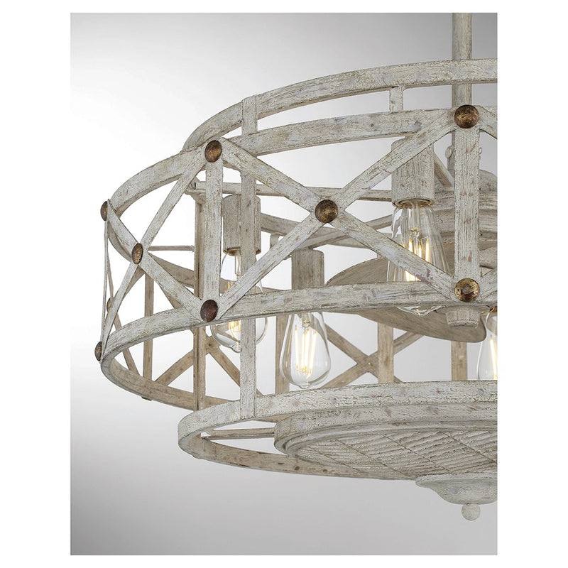 Savoy House Colonade 6-Light Fan D'Lier, Provence/Gold Accents