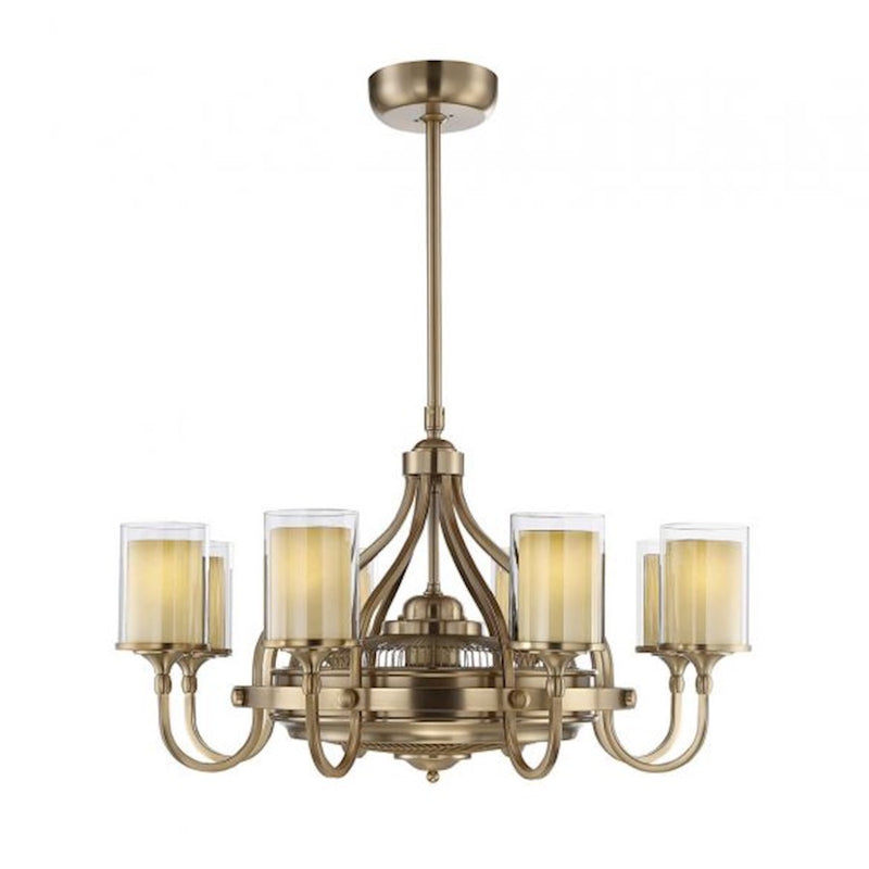 Savoy House Etesian 8-Light Fan D'Lier, Burnished Russet