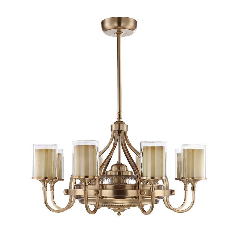 Savoy House Etesian 8-Light Fan D'Lier, Burnished Russet