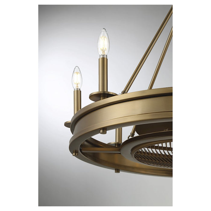 Savoy House Lyon 8-Light Fan D'Lier, Warm Brass