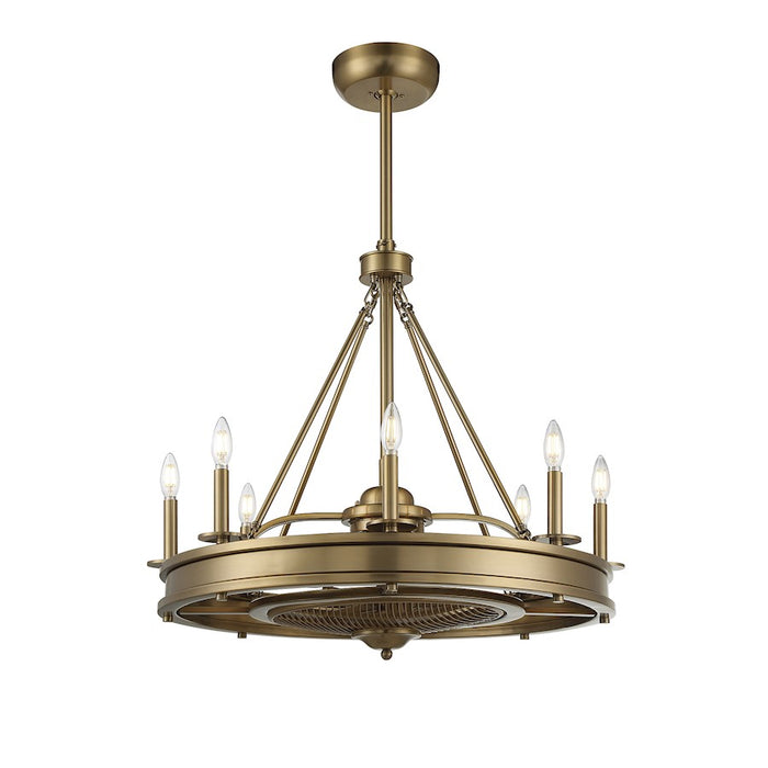 Savoy House Lyon 8-Light Fan D'Lier, Warm Brass