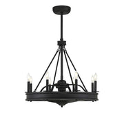 Savoy House Lyon 8-Light Fan D'Lier, Matte Black - 39-FD-124-89