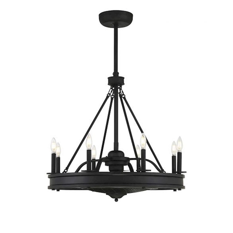Savoy House Lyon 8-Light Fan D'Lier, Matte Black