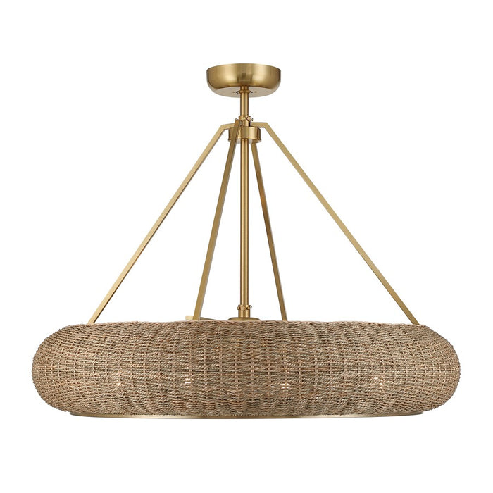 Savoy House Gaia 4 Lt Ceiling Fan, Fan D'Lier, Warm Brass - 40-FD-8302-322