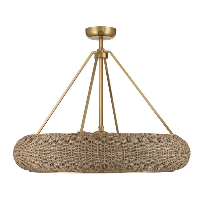 Savoy House Gaia 4 Lt Ceiling Fan, Fan D'Lier, Warm Brass