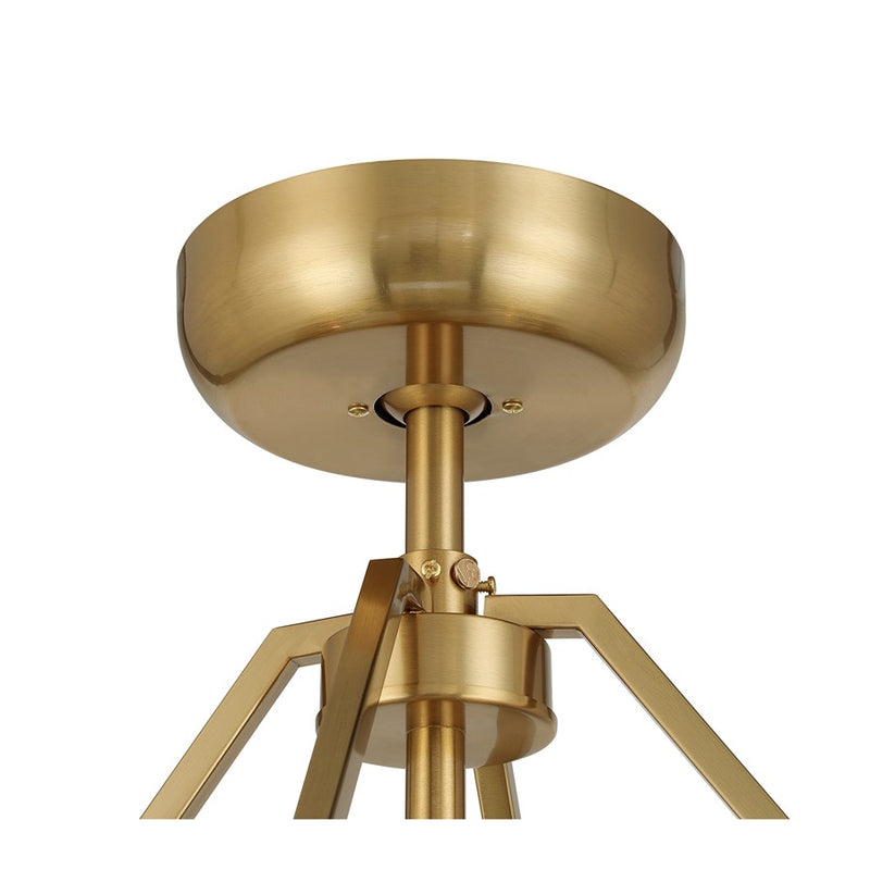 Savoy House Gaia 4 Lt Ceiling Fan, Fan D'Lier, Warm Brass