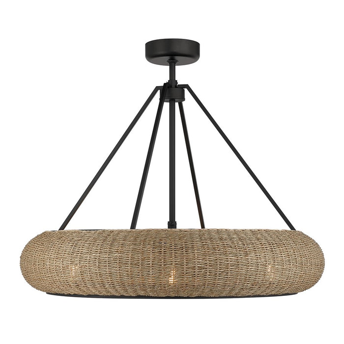 Savoy House Gaia 6 Lt Ceiling Fan, Fan D'Lier, Matte Black - 40-FD-8302-89