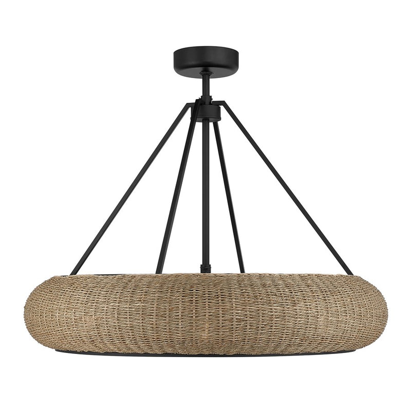 Savoy House Gaia 6 Lt Ceiling Fan, Fan D'Lier, Matte Black