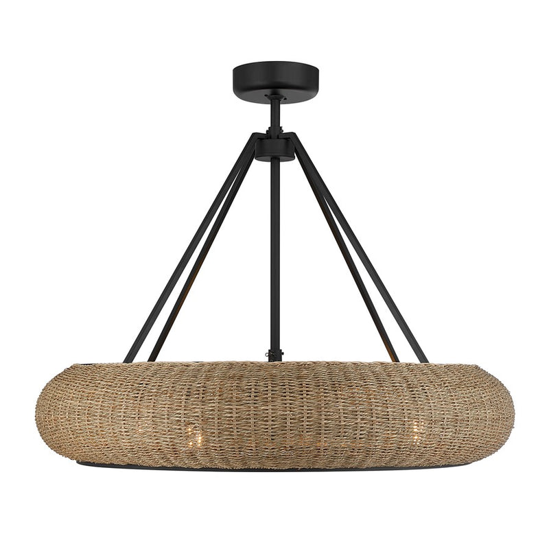 Savoy House Gaia 6 Lt Ceiling Fan, Fan D'Lier, Matte Black