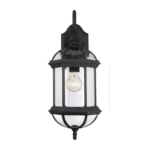 Savoy House Kensington 1Lt 20" Outdoor Wall Lantern, Textured Black - 5-0630-BK