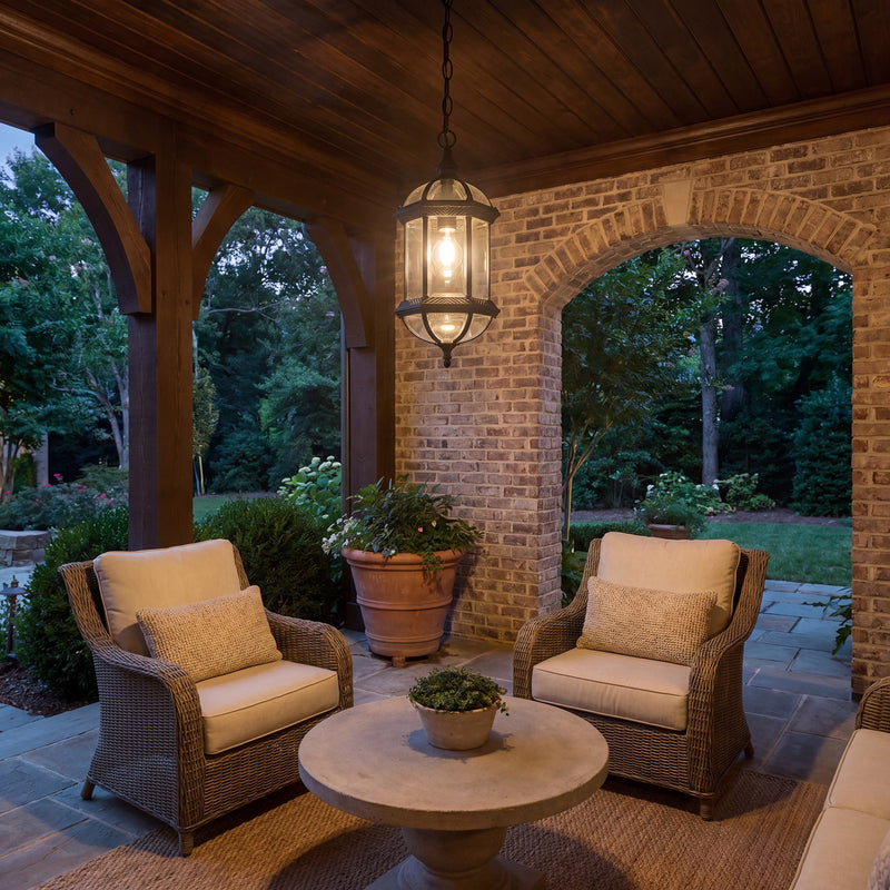 Savoy House Kensington 1Lt Outdoor Hanging Lantern, Textured Black