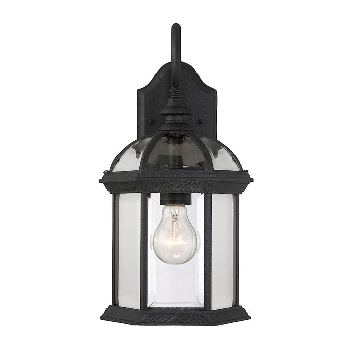 Savoy House Kensington 1Lt 16" Outdoor Wall Lantern, Textured Black - 5-0633-BK