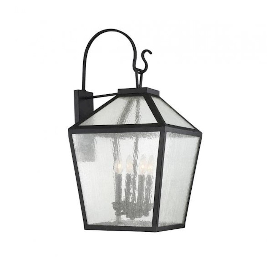 Savoy House Woodstock 4-Light Outdoor Wall Lantern, Black - 5-102-BK