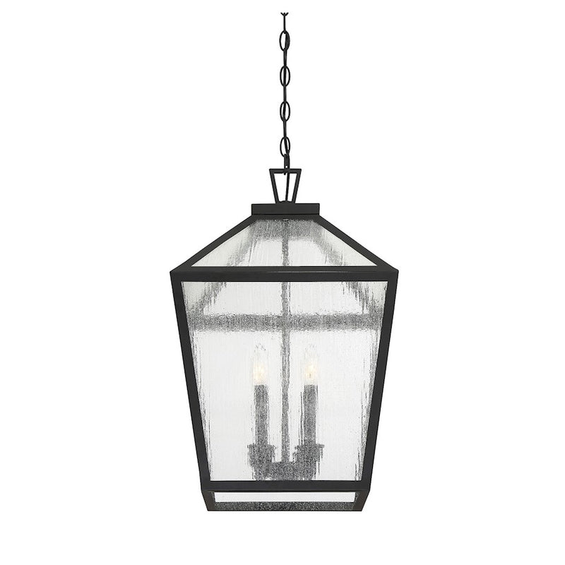 Savoy House Woodstock 4 Light Outdoor Hanging Lantern, Black