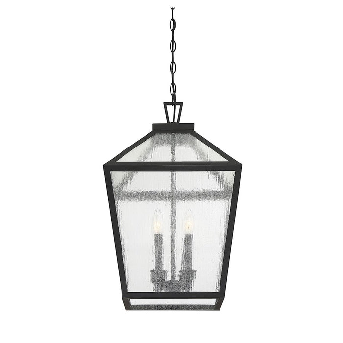 Savoy House Woodstock 4 Light Outdoor Hanging Lantern, Black