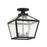 Savoy House Woodstock 3 Light Outdoor Flush Mount Lantern, Black