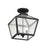 Savoy House Woodstock 3-Light Outdoor Ceiling Light, Black