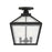 Savoy House Woodstock 3 Light Outdoor Flush Mount Lantern, Black