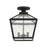 Savoy House Woodstock 3 Light Outdoor Flush Mount Lantern, Black