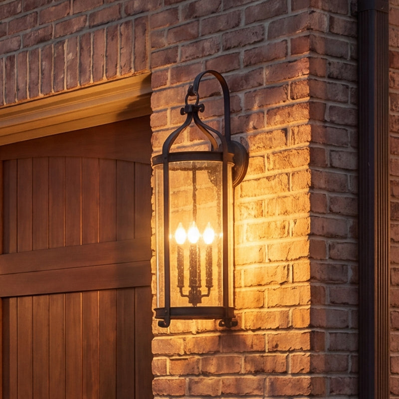 Savoy House Preston 4Lt Outdoor Wall Lantern, Iron, Iron Oxide