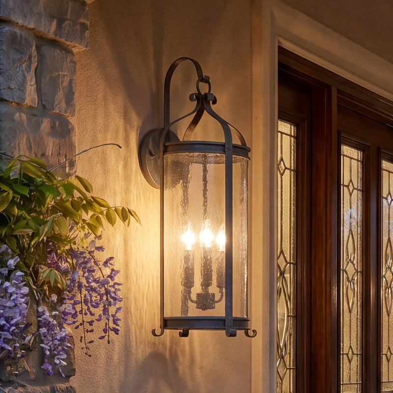 Savoy House Preston 3Lt Outdoor Wall Lantern, Iron, Iron Oxide