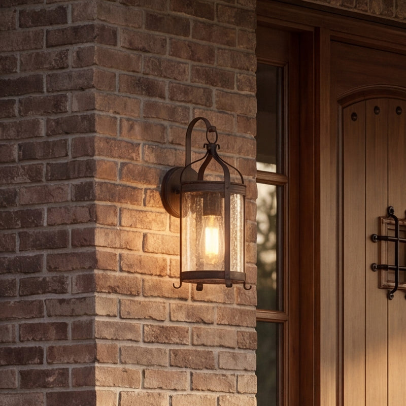 Savoy House Preston 1Lt Outdoor Wall Lantern, Iron, Iron Oxide