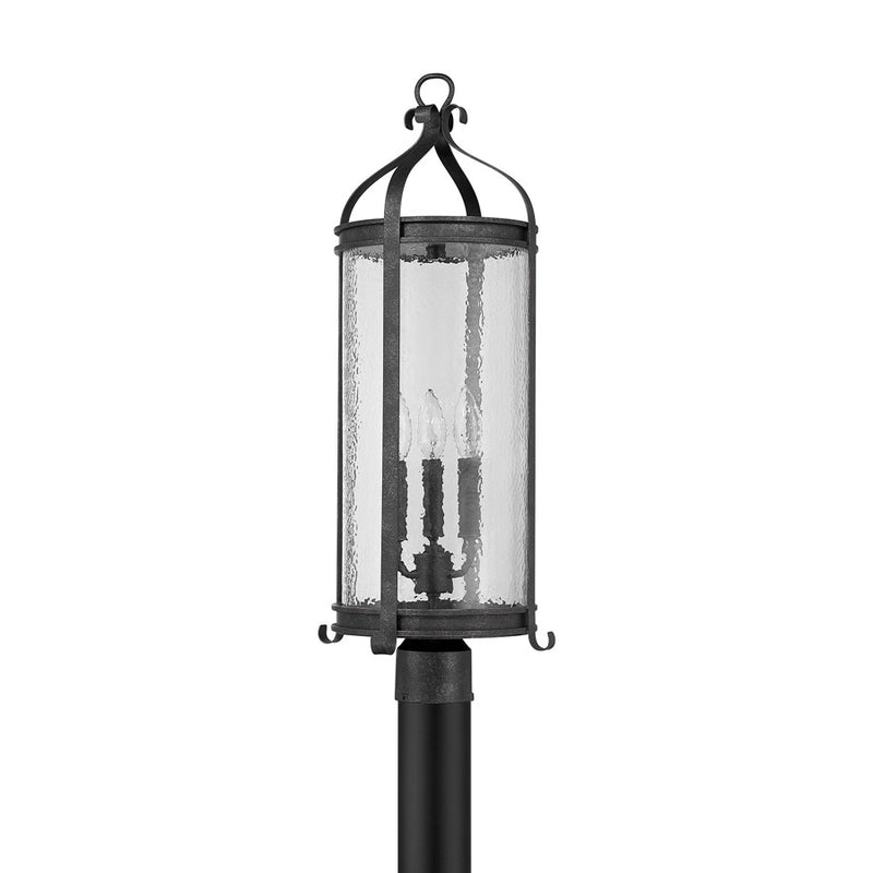 Savoy House Preston 3Lt Outdoor Post Lantern, Iron, Iron Oxide